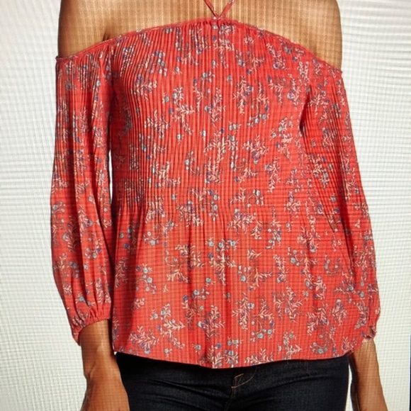 Jessica Simpson Anita Boho Halter-Neck Off-Shoulder Size Small - Picture 7 of 7